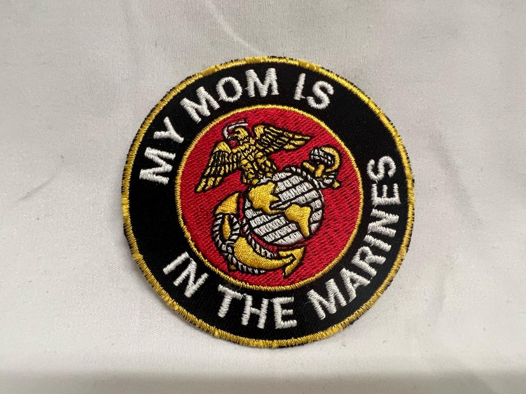 My Moms In The Marines Iron On Patch