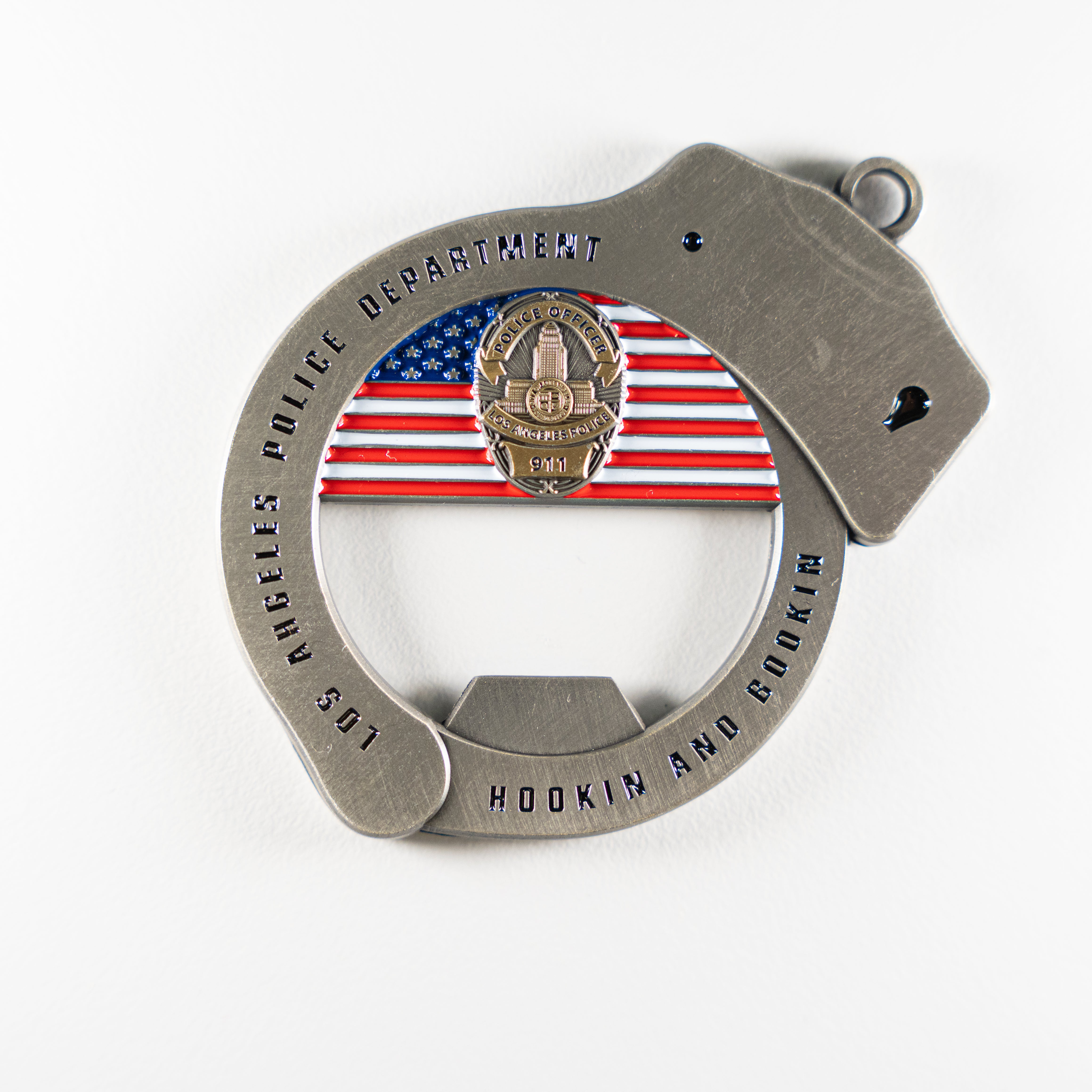 Bottle Opener - LAPD Handcuff Flag