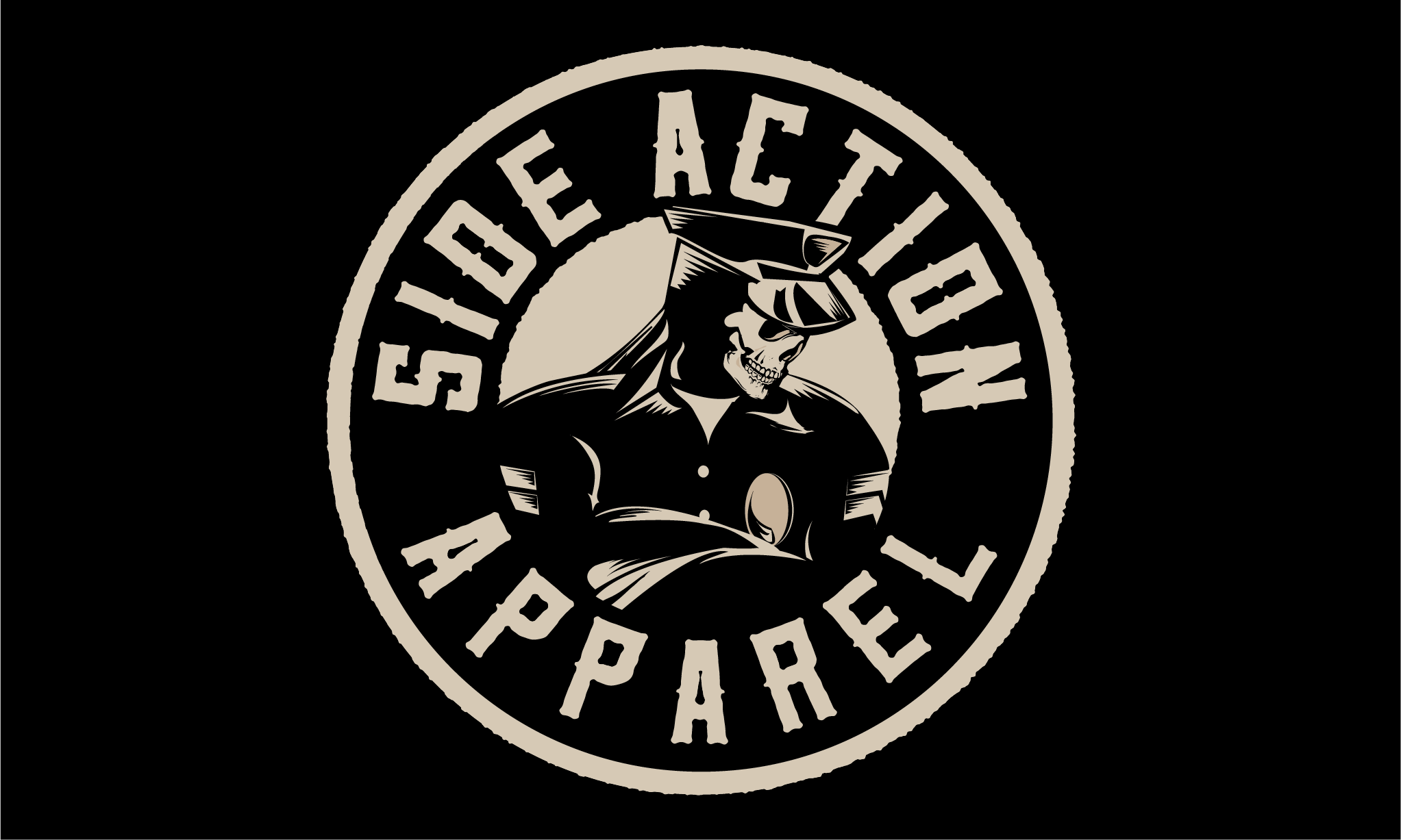 Side Action Skull Flag