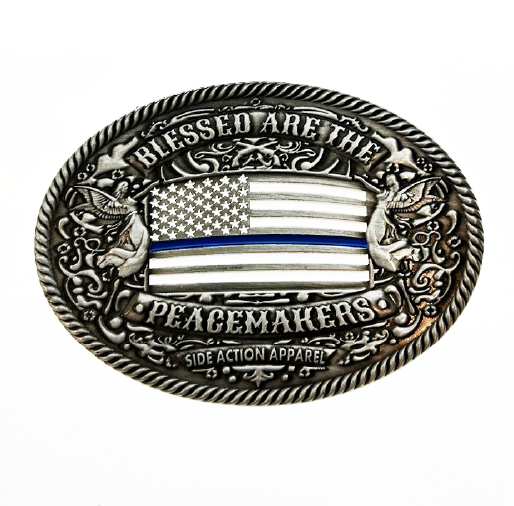 Belt buckle: Blessed are the peacemaker