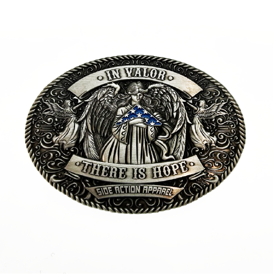 Belt buckle: In valor there is hope